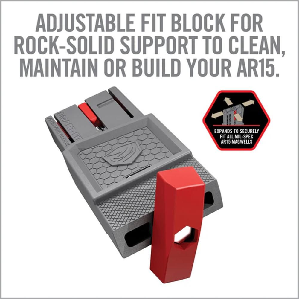 Real Avid AVAR15SFVB Smart-Fit Vise Block Gray/Red Polymer 223 Rem/5.56x45m view 3