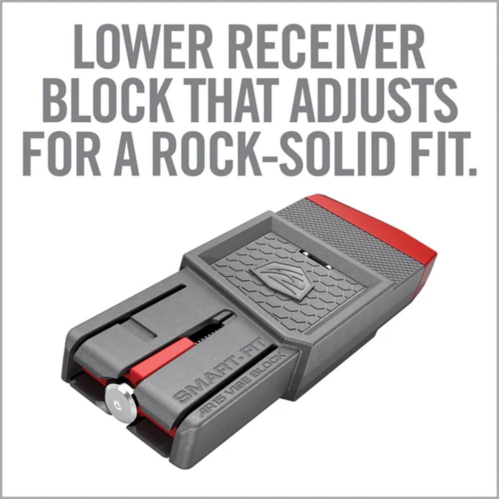 Real Avid AVAR15SFVB Smart-Fit Vise Block Gray/Red Polymer 223 Rem/5.56x45m view 5