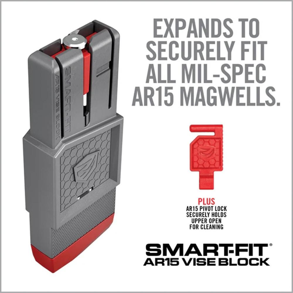 Real Avid AVAR15SFVB Smart-Fit Vise Block Gray/Red Polymer 223 Rem/5.56x45m view 6