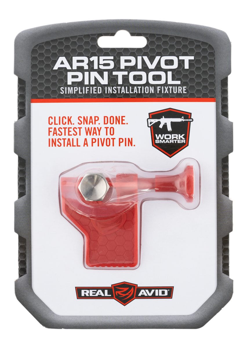 Real Avid AVAR15PPT Pivot Pin Tool Red Polymer Rifle for AR-15 Includes Det