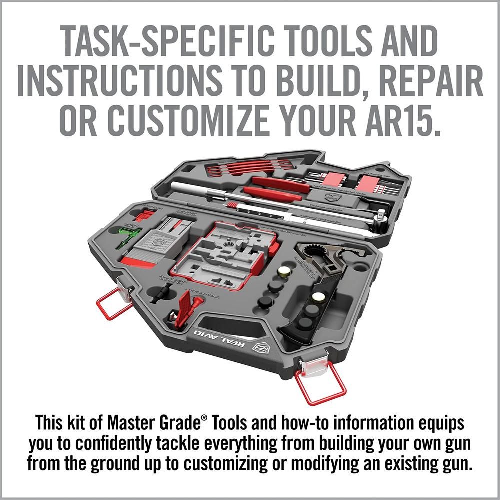 Real Avid AVAR15AMK Armorer's Master Kit AR15 Gray/Red Multiple view 3