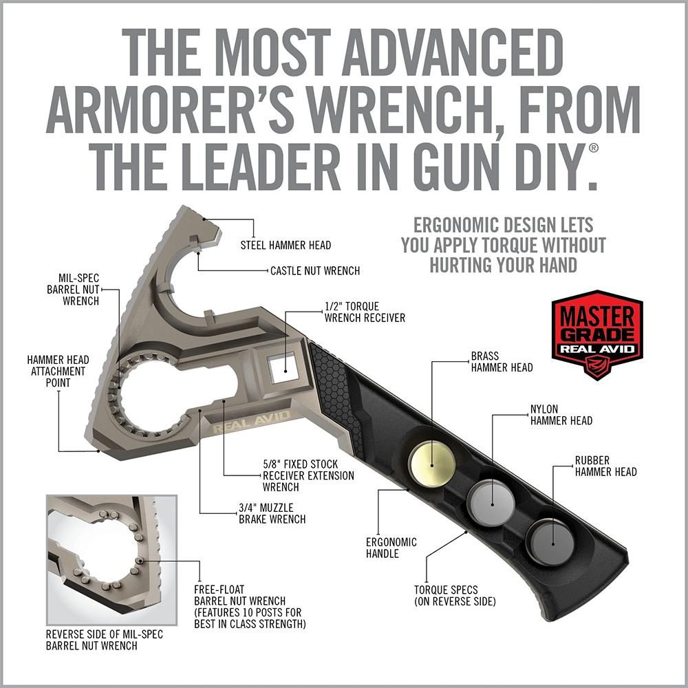 Real Avid AVAR15AMK Armorer's Master Kit AR15 Gray/Red Multiple view 4