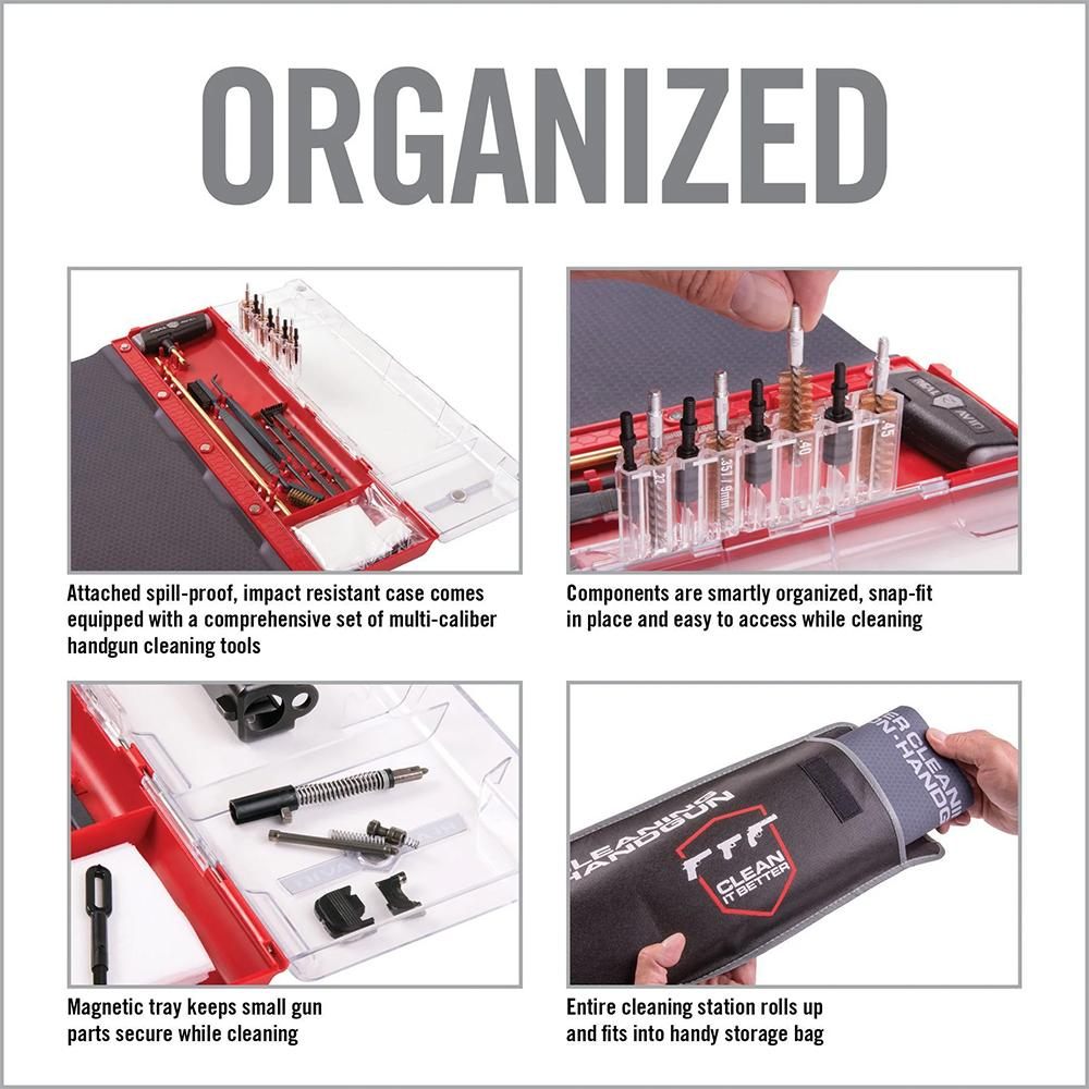 Real Avid Handgun Cleaning Kit Gun Mat For Pistol - 19x16in Includes Rod, J view 6