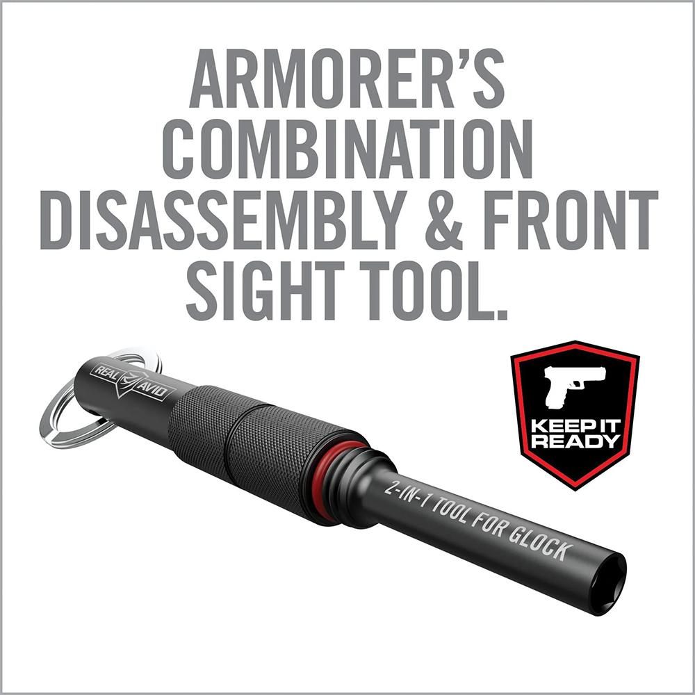 Real Avid 2-in-1 Tool for Glock Handguns, Front Sight Disassembly Compatibl view 7