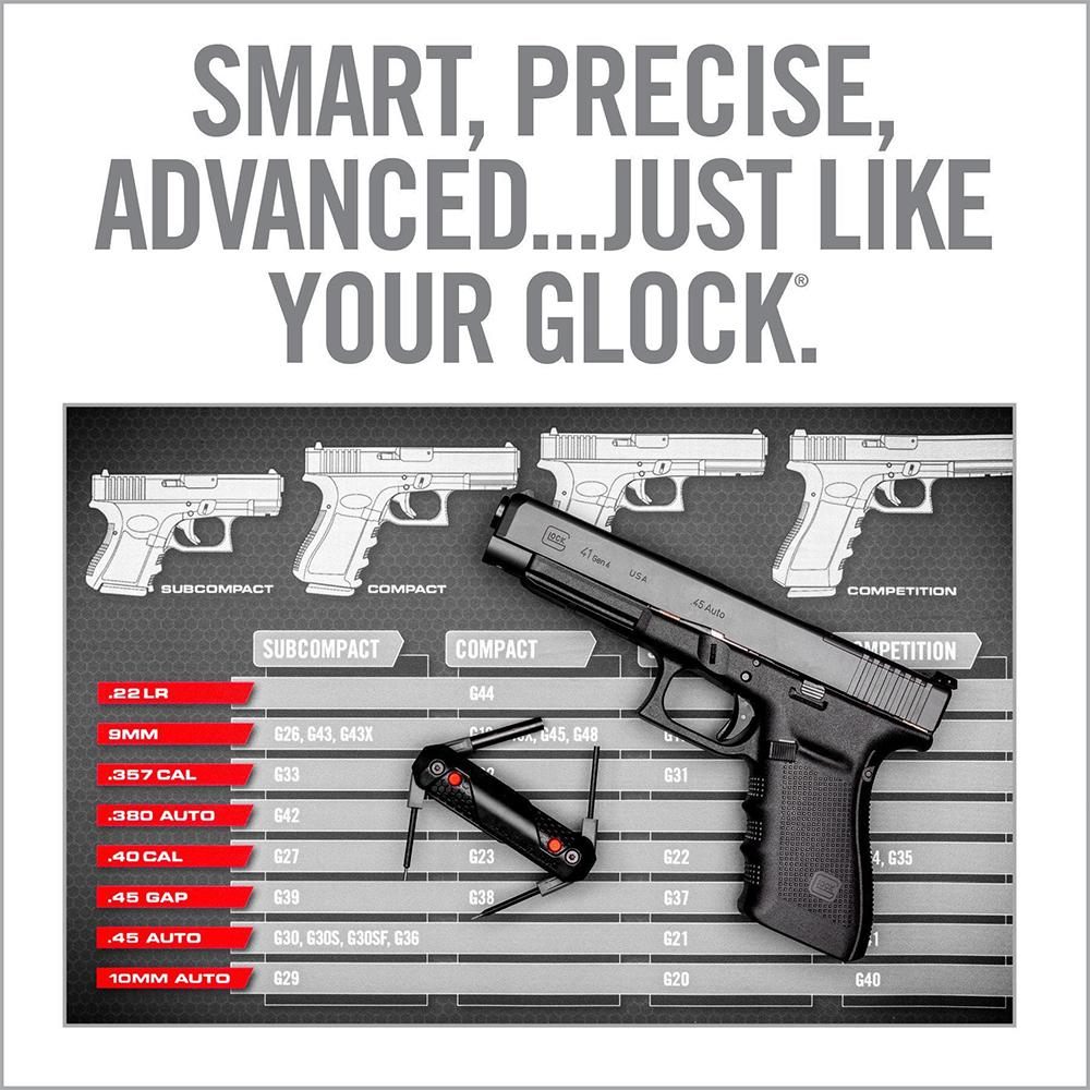 Real Avid 4-in-1 Tool for Glock Handguns, Compact Gun Multitool with Front view 3
