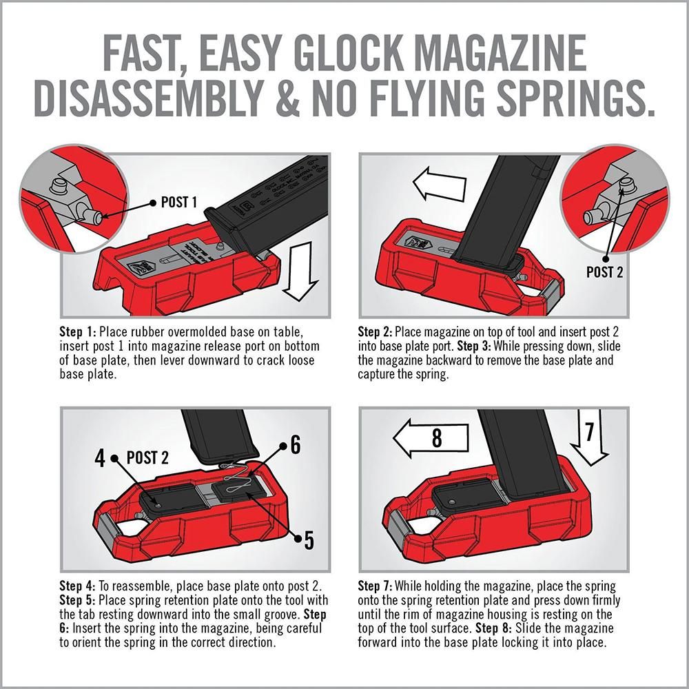 Real Avid Mag Plate Tool for Glock Maintenance I Perfect Safely Installing view 2