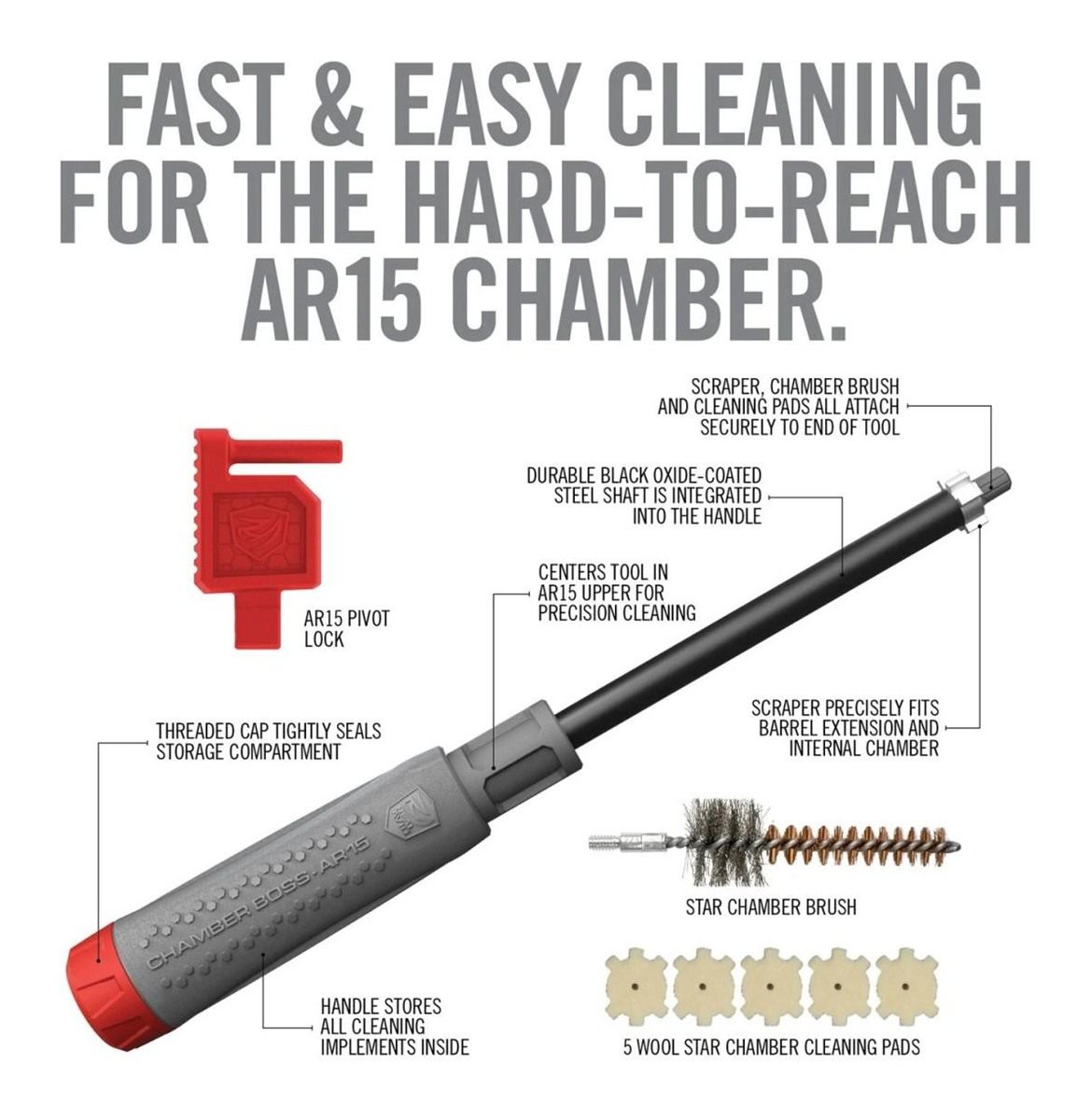 Real Avid AVAR15CB Chamber Boss 5.56mm/223 Rem AR Platform Firearm view 3