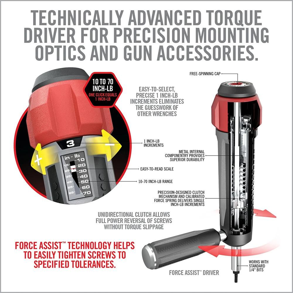 Real Avid AVSTORQ Smart Torq Wrench Gray/Red Plastic w/Metal view 4