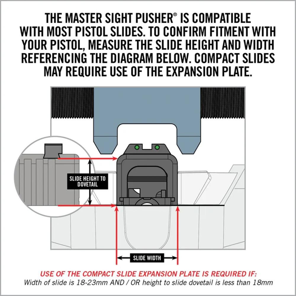 Real Avid Master Sight Pusher |Front and Rear Tool for Handguns with Doveta view 2