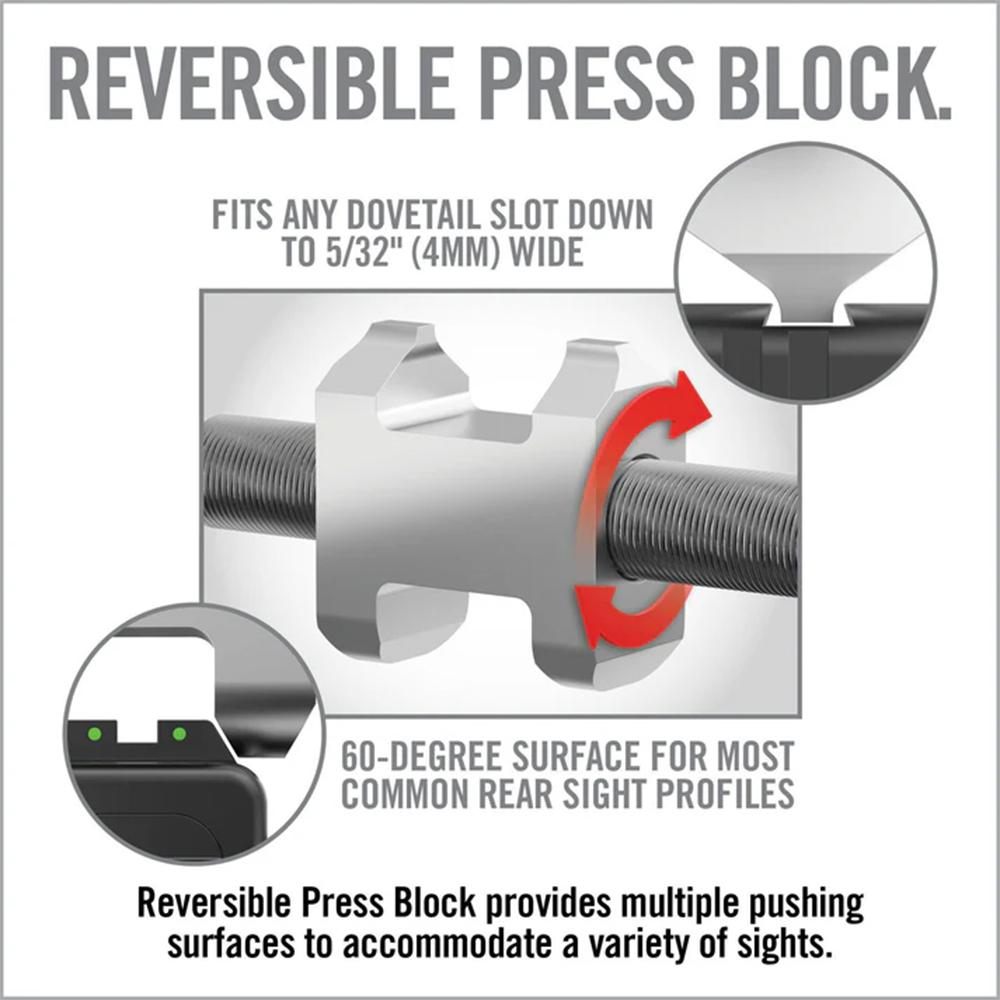 Real Avid Master Sight Pusher |Front and Rear Tool for Handguns with Doveta view 7