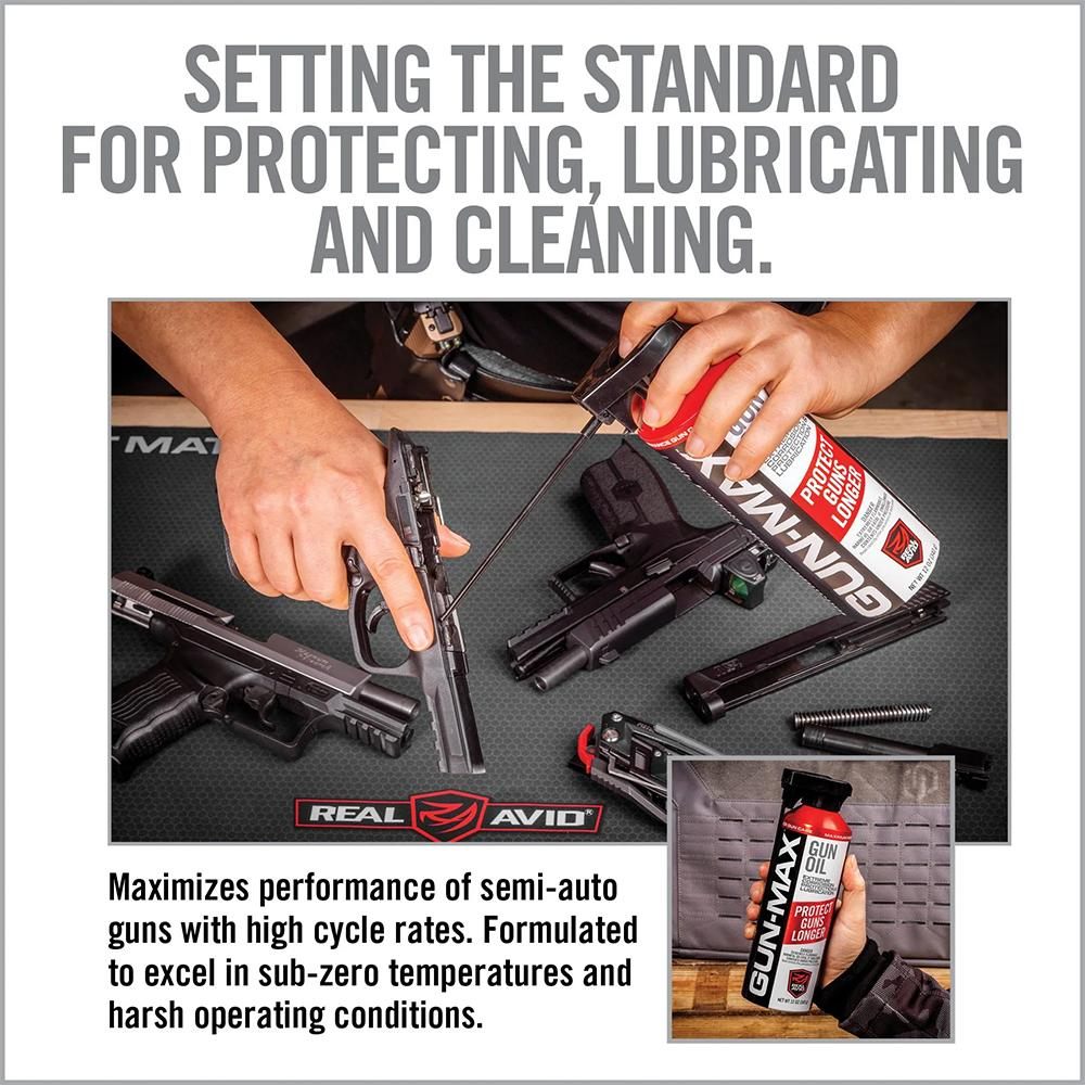 Real Avid Gun Max Oil - 12 Ounce and Cleaner - All-in-One Shooter Lube Rust view 2