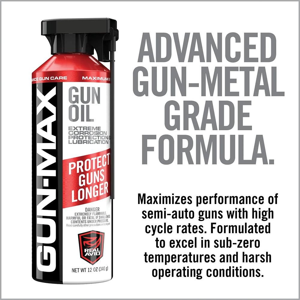 Real Avid Gun Max Oil - 12 Ounce and Cleaner - All-in-One Shooter Lube Rust view 3