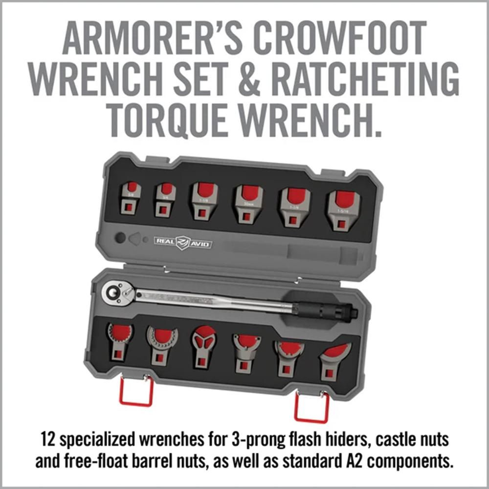 Real Avid AVMF13WS Master Fit 13 Piece Crowfoot Wrench Set Gray/Red AR-Plat view 4