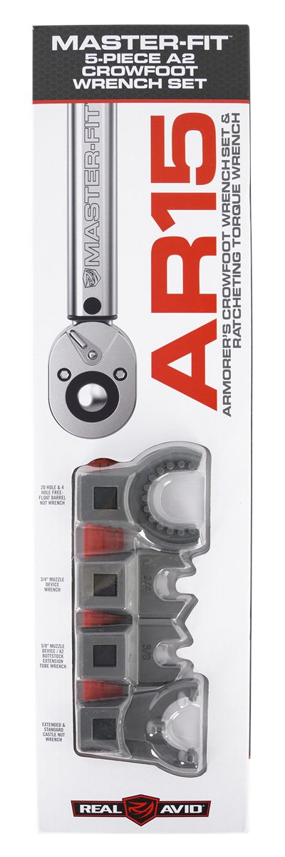 Real Avid AVMF5WS Master Fit 5 Piece Crowfoot Wrench Set Gray/Red AR-Platfo