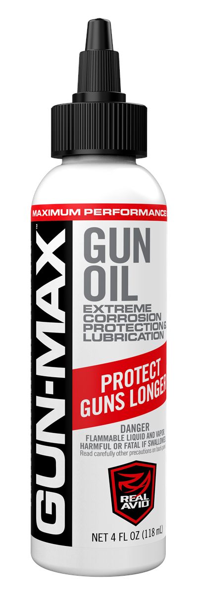 Real Avid AVBMGO4L Gun-Max Oil Cleans, Lubricates, Protects 4 oz Bottle