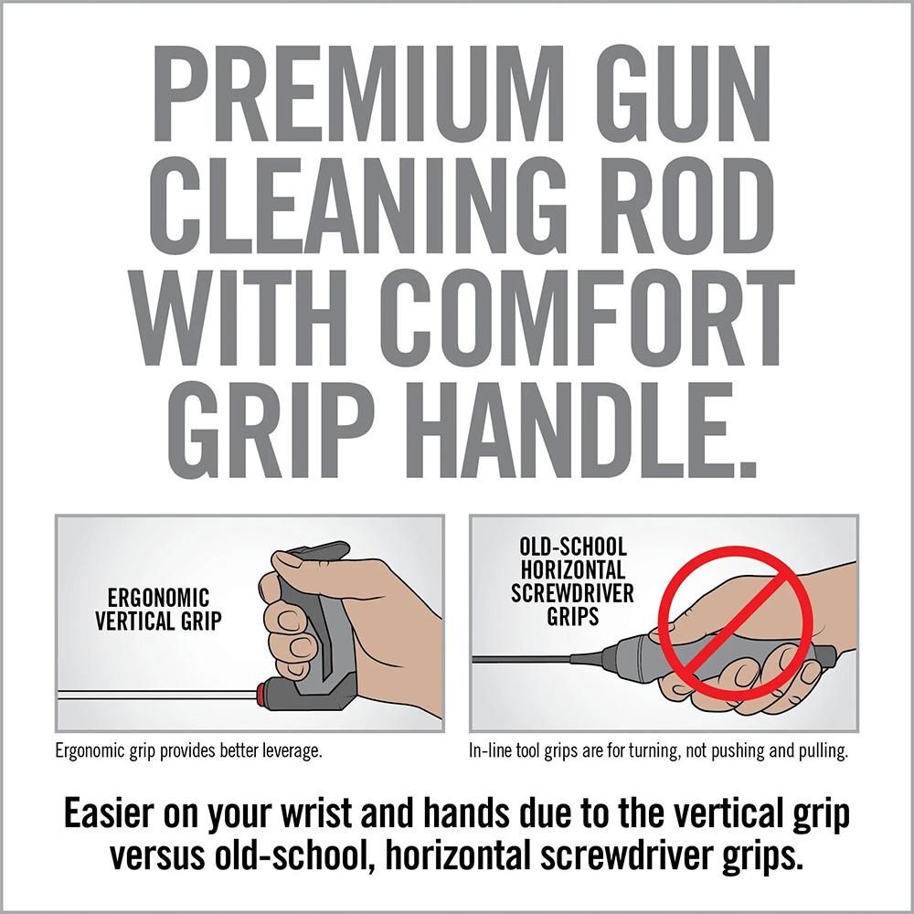 Real Avid One Piece Gun Cleaning Rod, 9in Carbon Fiber for Handgun Pistol S view 5