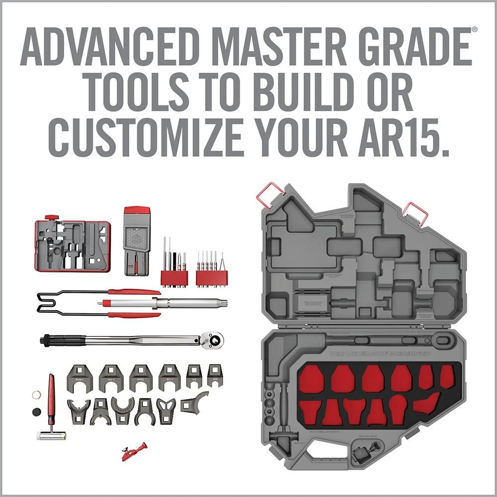 Real Avid AVAMKPRO Armorer's Master Kit Pro Gray/Red AR-15 view 8