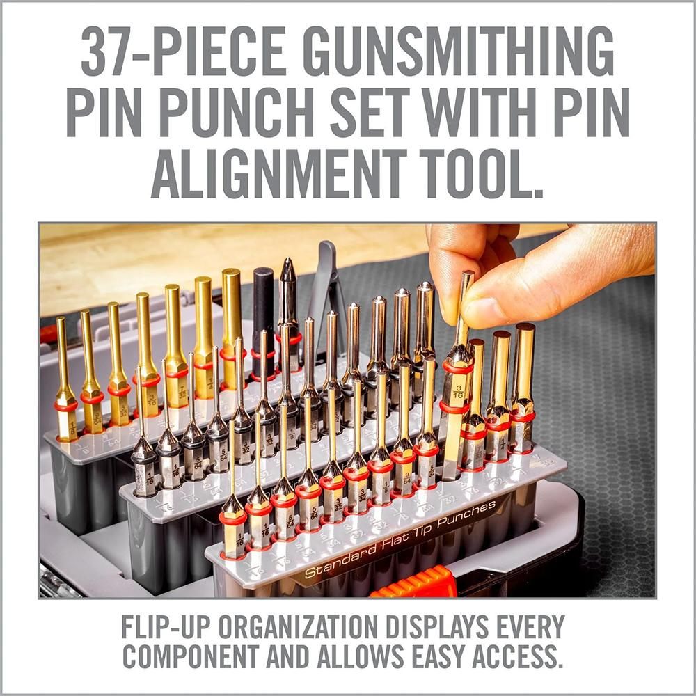 Real Avid Punch Set, Gunsmithing Tool Kit with Roll Pin Flat Tip Metal Bras view 4