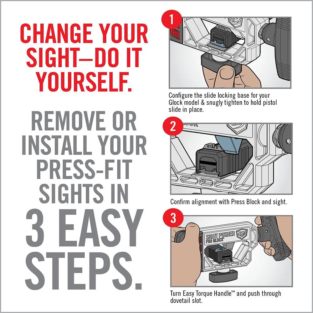 Real Avid Sight Pusher for Glock Handguns view 3