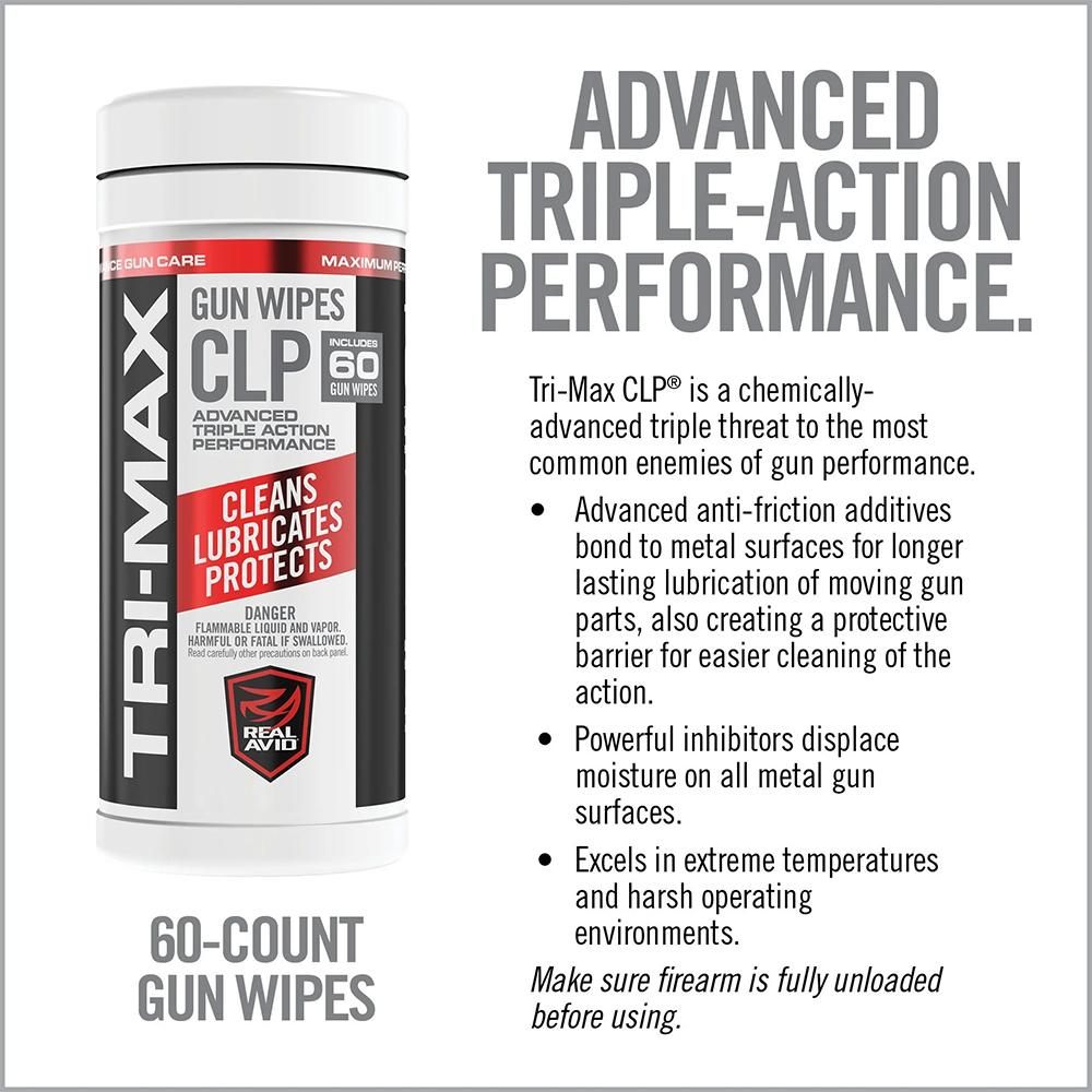 Real Avid Tri-Max CLP Gun Cleaning Wipes 60 Count | Cleaner And Lubricant | view 4