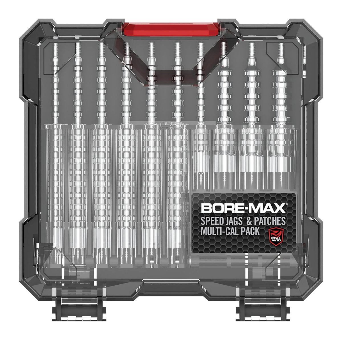 Real Avid Bore-Max Speed Jags Patches Multi-Cal Pack - Set of 10 for .22-.2 view 2
