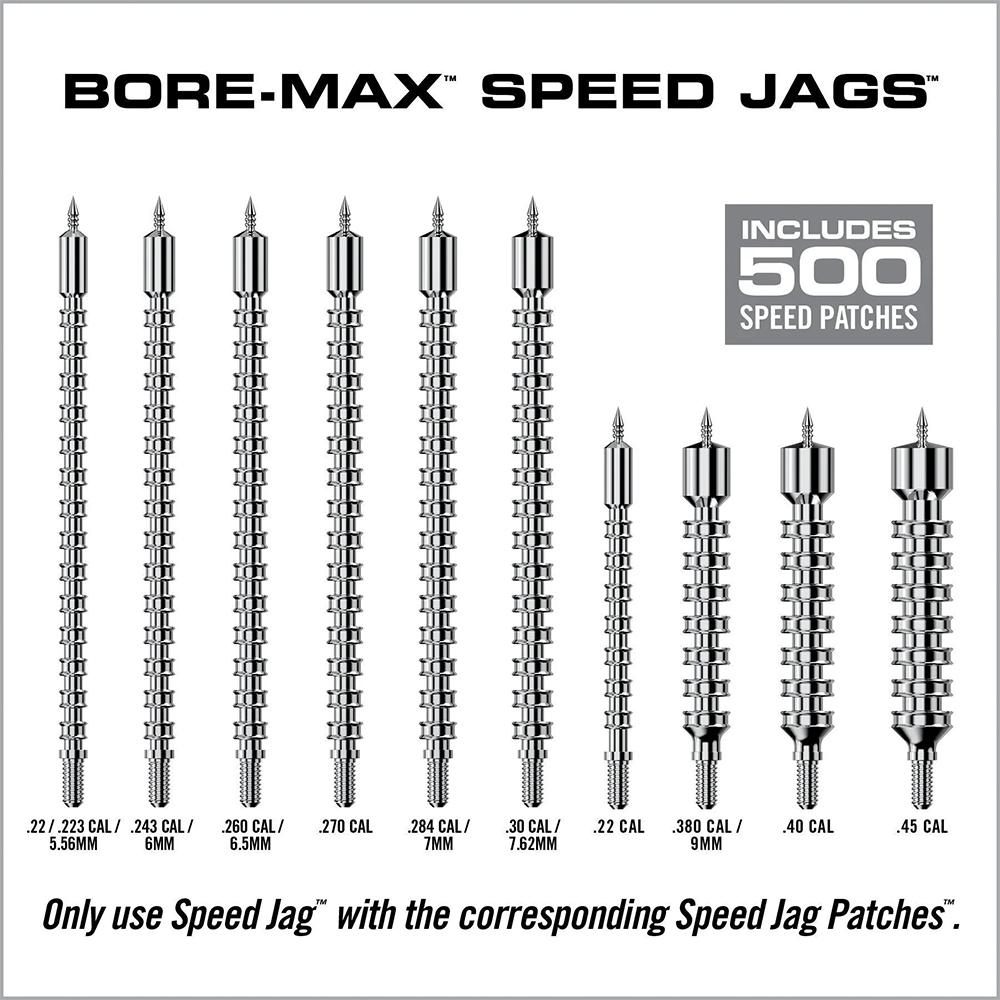Real Avid Bore-Max Speed Jags Patches Multi-Cal Pack - Set of 10 for .22-.2 view 7