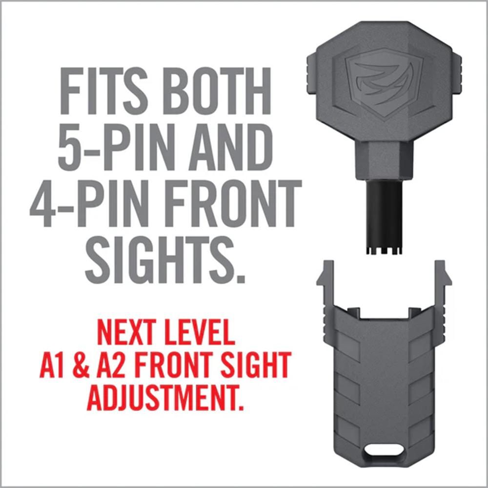 Real Avid AVARFSAPRO Front Sight Adjuster Pro Black/Gray for 4 5 Pin (AR-15 view 4