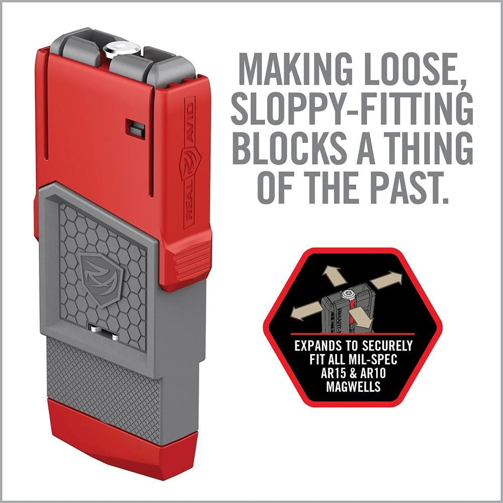 Real Avid AVAR10SFVBS Smart-Fit AR-10 Vise Block Sleeve Red/Gray w/ Expansi view 4