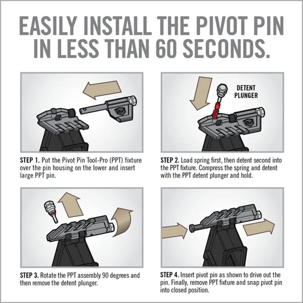 Real Avid AVARPPTPRO Pivot Pin Pro Tool Black/Stainless Metal for AR-15, In view 2