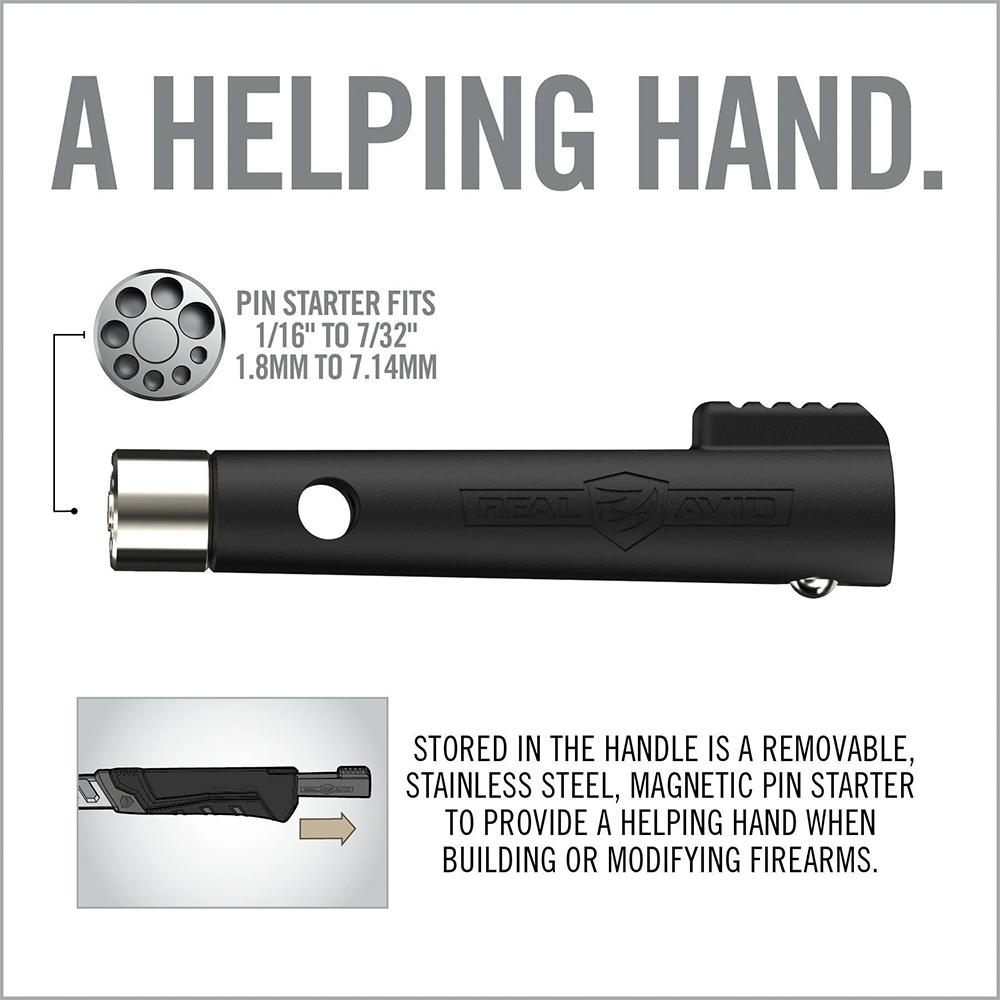 Real Avid AVARMHAM Armorer's Hammer Black/Stainless, Features Magnetic Pin view 5