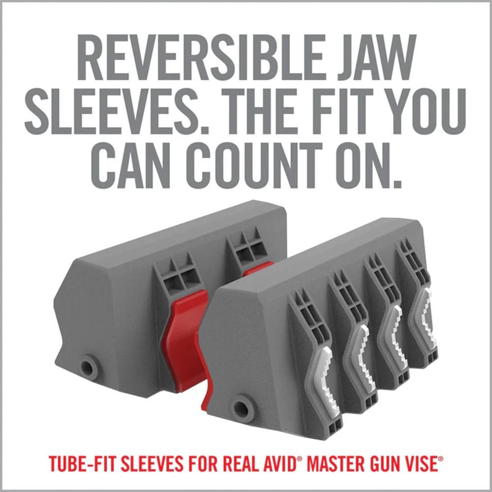 Real Avid AVSFJPF Smart-Jaws Tube-Fit Sleeves Reversible Gray/Red Rubber Ov view 6