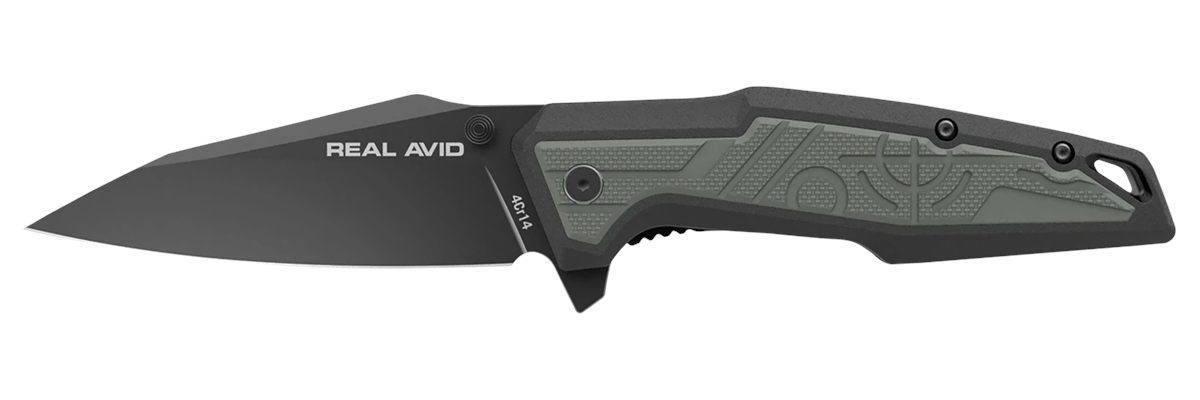 Real Avid AVRAV1 RAV-1 3.25in Folding Modified Clip Point Plain Black Oxide