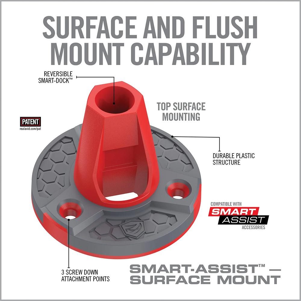 Real Avid AVSASDM Smart Assist Surface Mount Gray/Red 3pk view 5