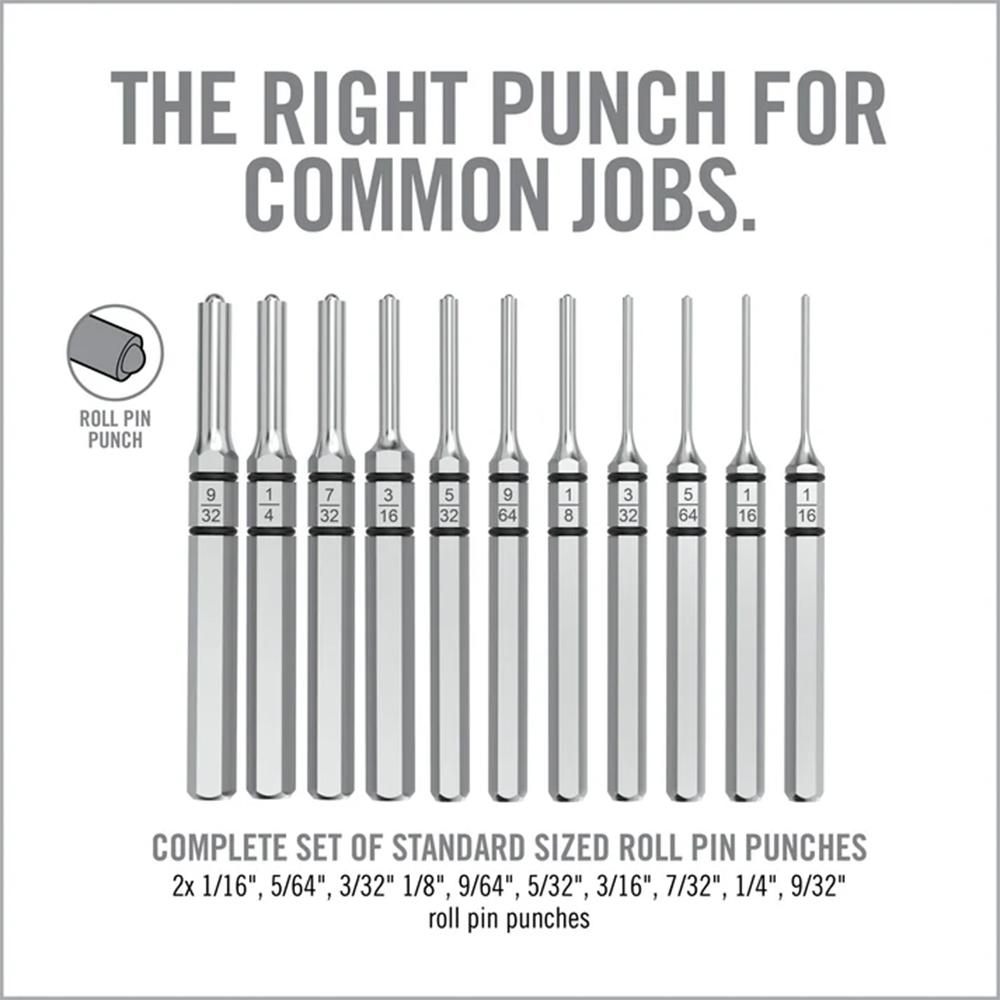 Real Avid Accu-Punch 11 Piece Roll Pin Set - Premium Steel Resistant to Cor view 6