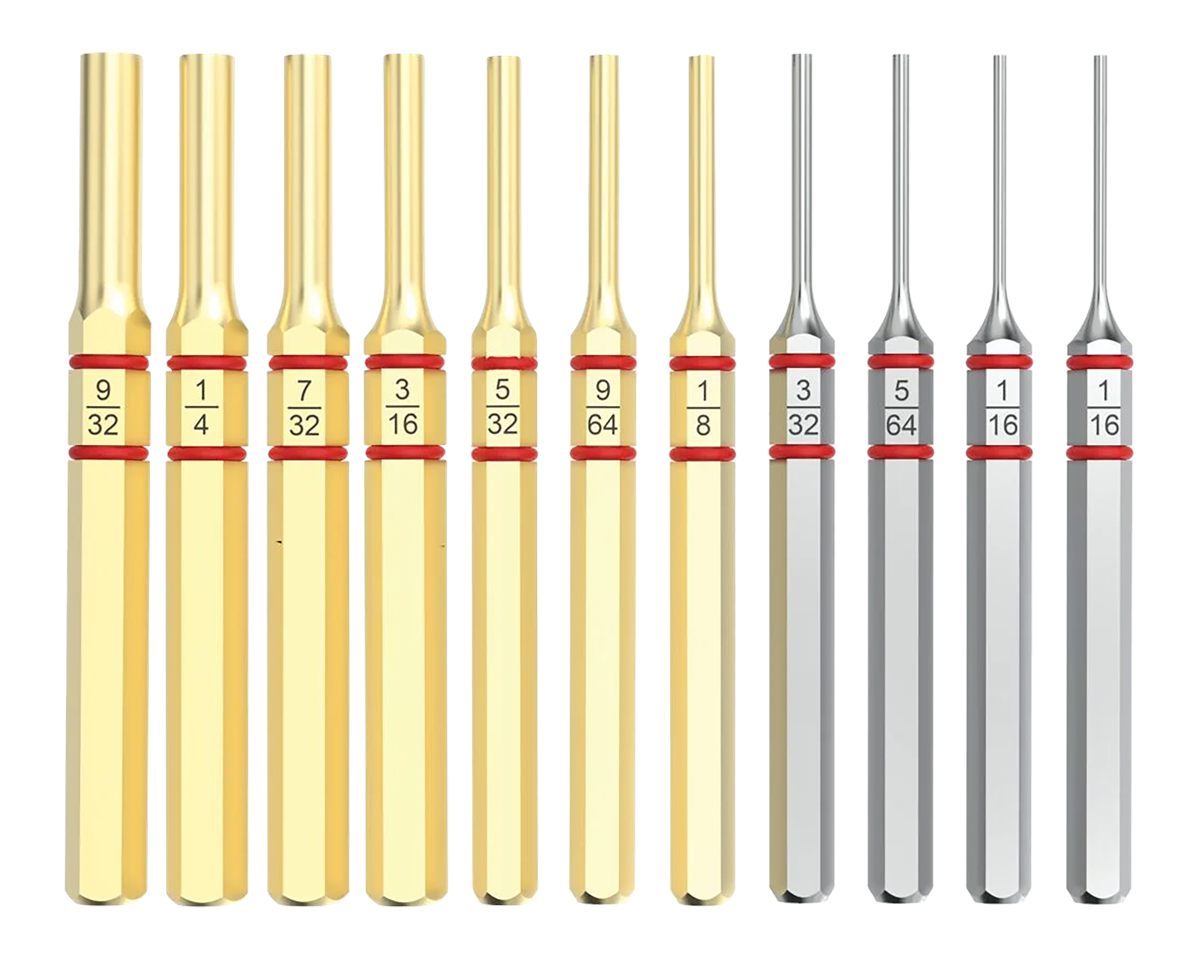 Real Avid Accu-Punch 11-Piece Standard Brass Steel Set - Premium Resistant