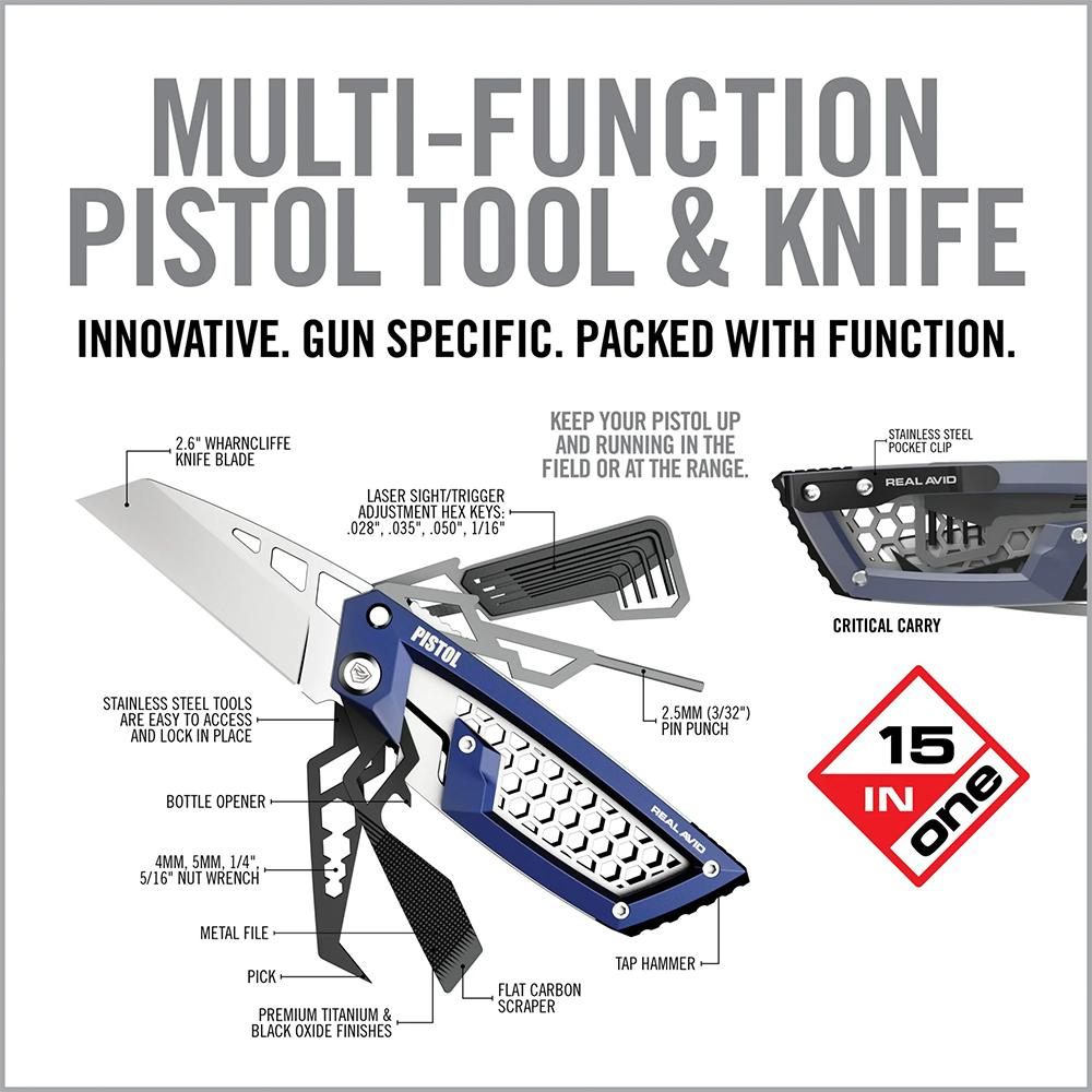 Real Avid AVGTEP Gun Tool Edge Pistol Stainless Steel 2.60in Wharncliffe view 3