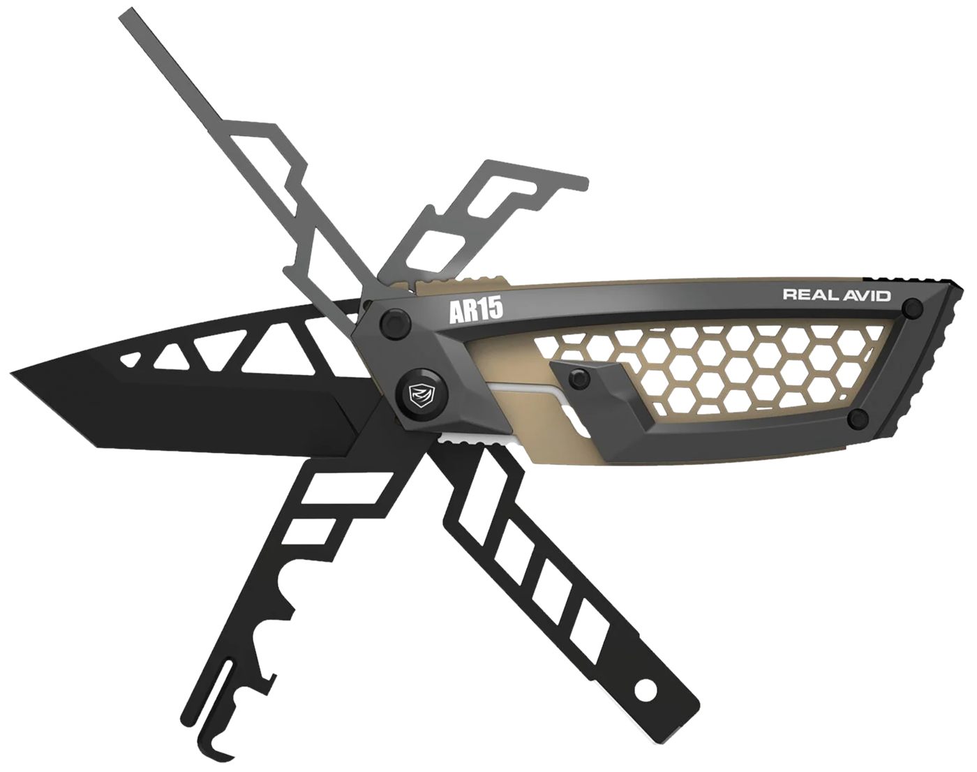 Real Avid Avgtear Gun Tool Edge AR-15 Stainless Steel 2.60in Tanto
