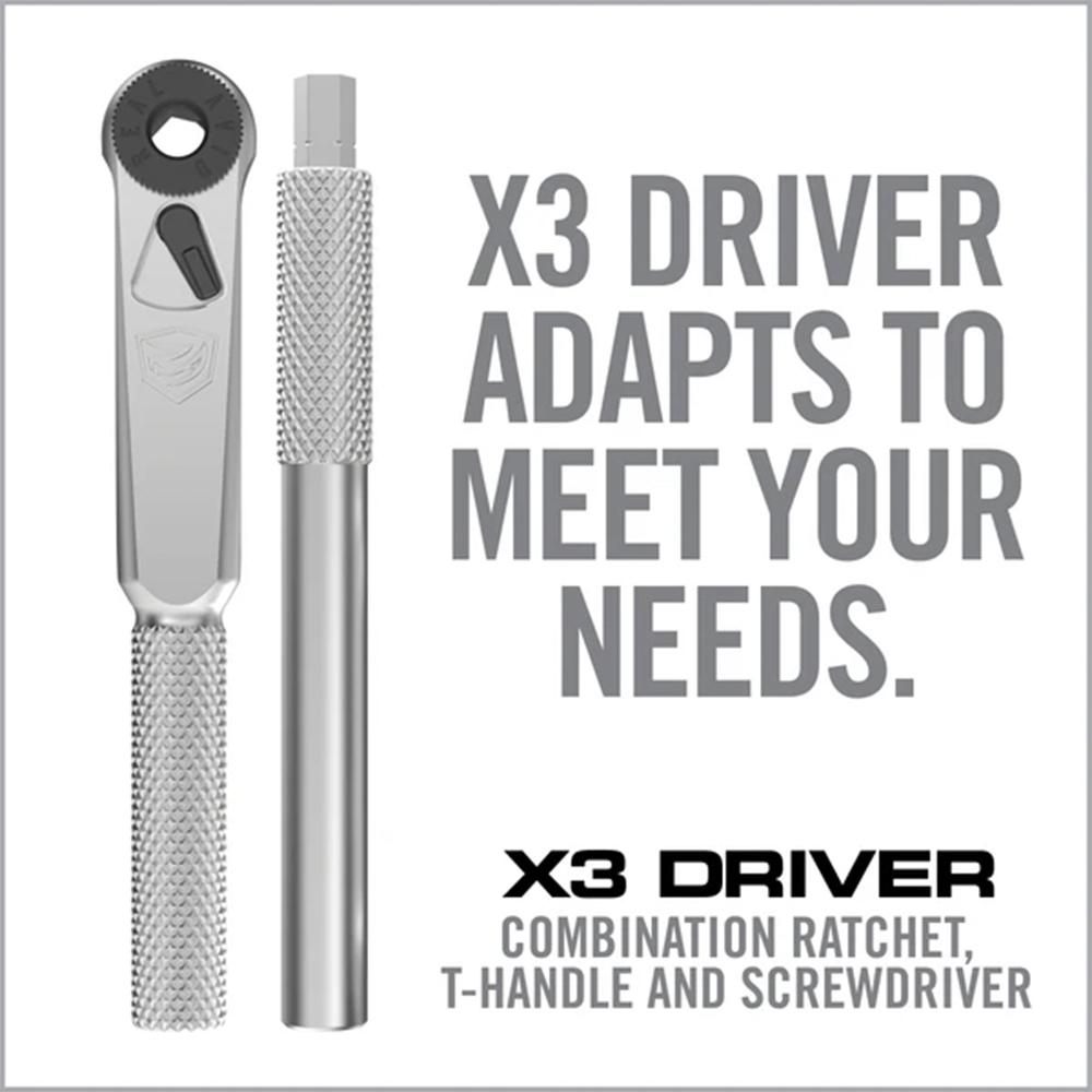 Real Avid AVX3SGBS52 X3 Driver Socket/Gunsmithing Bit Set Black/Gray 52 Pie view 6