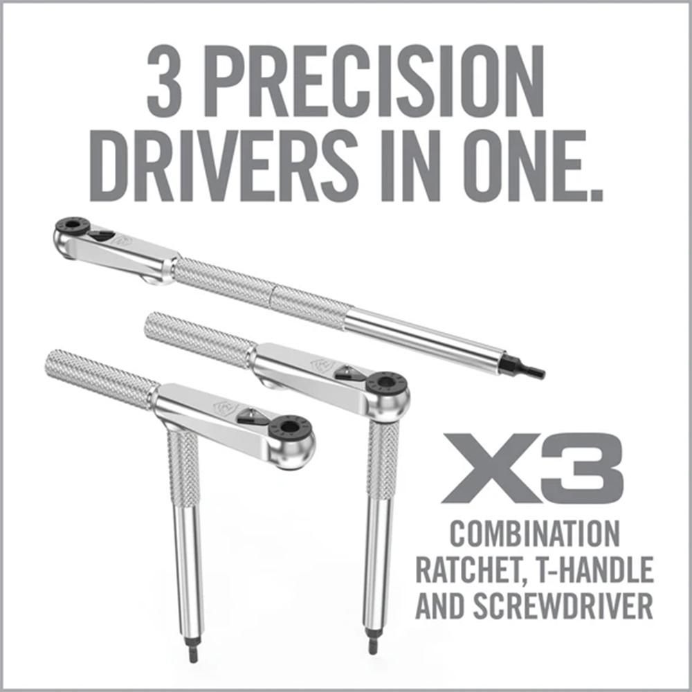 Real Avid AVX3SGBS52 X3 Driver Socket/Gunsmithing Bit Set Black/Gray 52 Pie view 8
