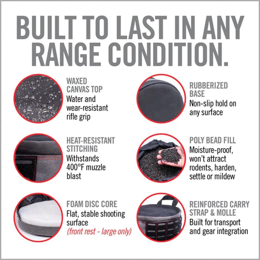 Real Avid Ratchet Rest Adjustable Height Shooting Bag Front Medium view 3