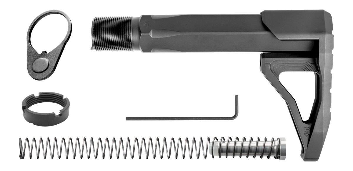 Phase 5 Weapon Systems CMSA Carbine Mini Stock Assembly Black Aluminum for
