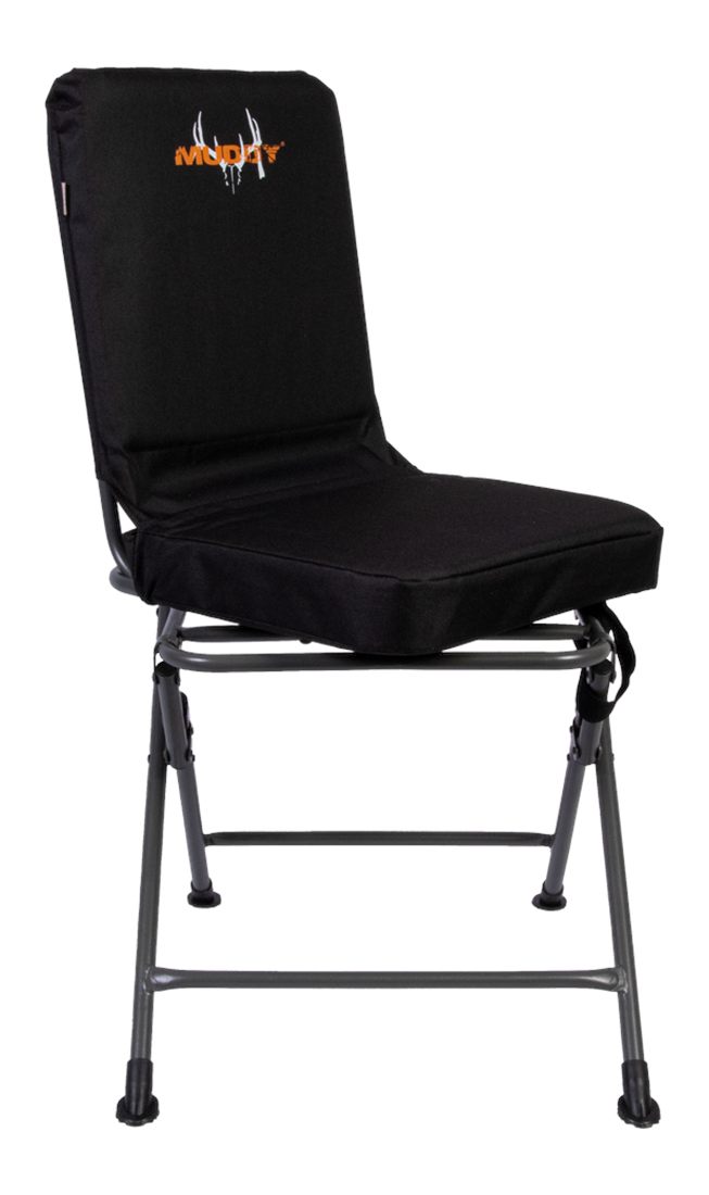 GSM Outdoors Muddy MUDPSCHR Padded Swivel Chair Black 300 Denier Polyester