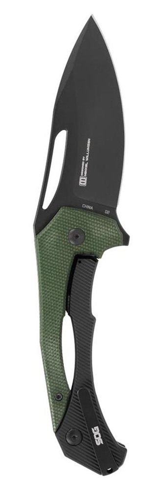 Sog Specialty Knives Bulwark FLK Folding Knife 3in Drop Point Blade OD Gree view 4