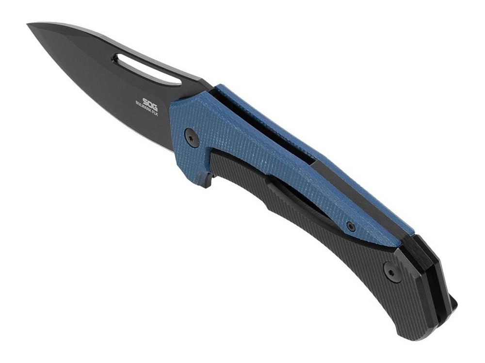 Sog Specialty Knives Bulwark FLK Folding Knife 3in Drop Point Blade Blue Pr