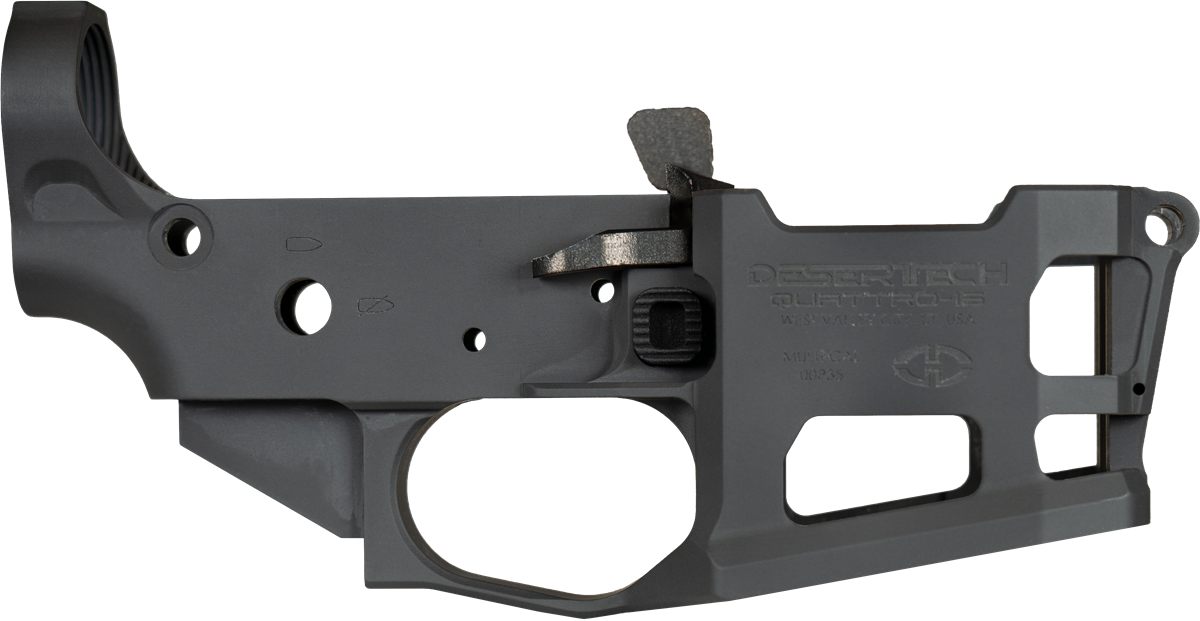 Desert Tech QTRLR15B53 Quattro-15 Multi-Caliber Black for AR-15 Includes Qu