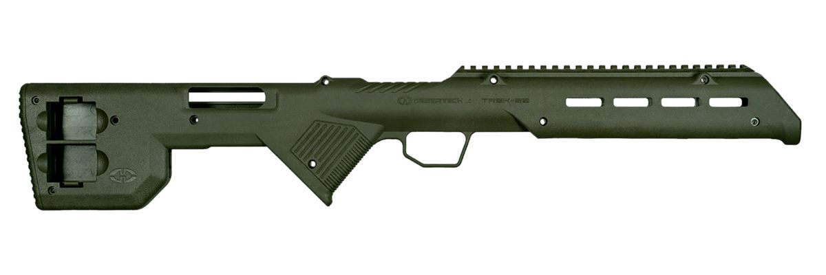 Desert Tech TRK22GRN Trek-22 Rifle Chassis OD Green Synthetic, Fixed Bullpu