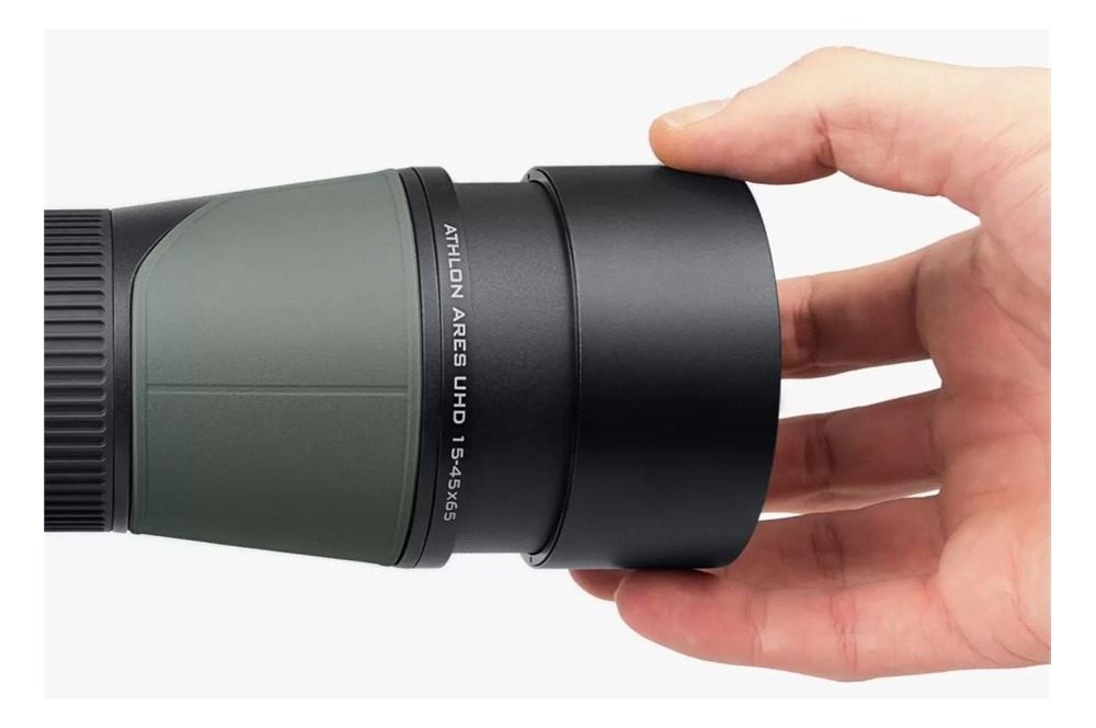 Athlon Optics Ares G2 UHD Spotting Scope 15-45x65 Green Straight Angle