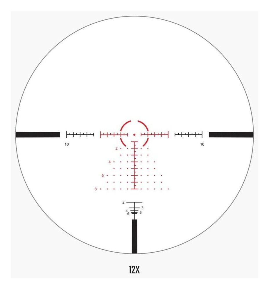 Athlon Optics Helos BTR GEN2 Rifle Scope 2-12x42 30mm FFP AHMR2 IR MIL Illu view 3