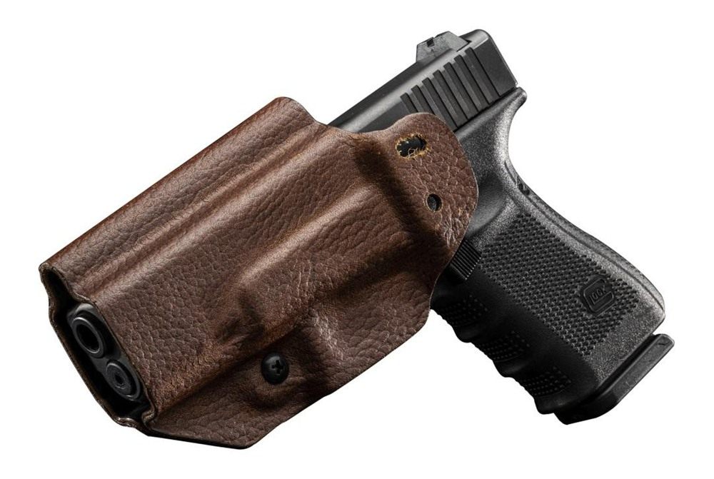 Mission First Tactical Leather Hybrid IWB/OWB Holster for Glock 19/23/44/45