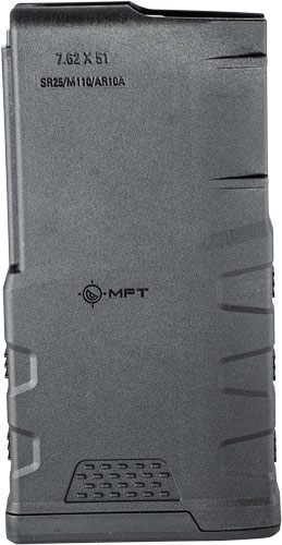 Mission First Tactical MFT Magazine AR10/SR25 7.62X51 308 WIN 20RD Black Po